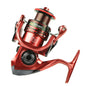 Moulinet de pêche YUMOSHI XF1000 à bras oscillant entièrement métallique et tête métallique (rouge)