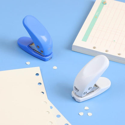 Deli Mini Small Hole Punch Single Circular Hole Punch Machine Manual Hole Punch, Size: 6x5.5cm, Random Color Delivery