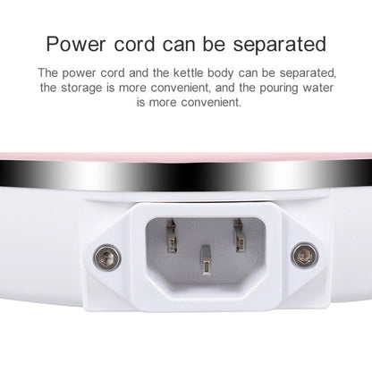 Portable Folding Silicone Intelligent Constant Temperature Travel Camping Electric Kettle, Power cord specification:EU Plug(White)