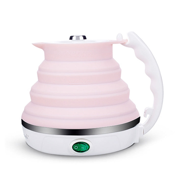 Bouilloire Électrique Pliable en Silicone, Intelligente à Température Constante pour Voyage et Camping, Spécification du cordon d'alimentation : Prise EU (Rose)
