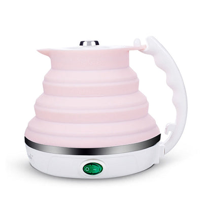 Bouilloire Électrique Pliable en Silicone, Intelligente à Température Constante pour Voyage et Camping, Spécification du cordon d'alimentation : Prise EU (Rose)