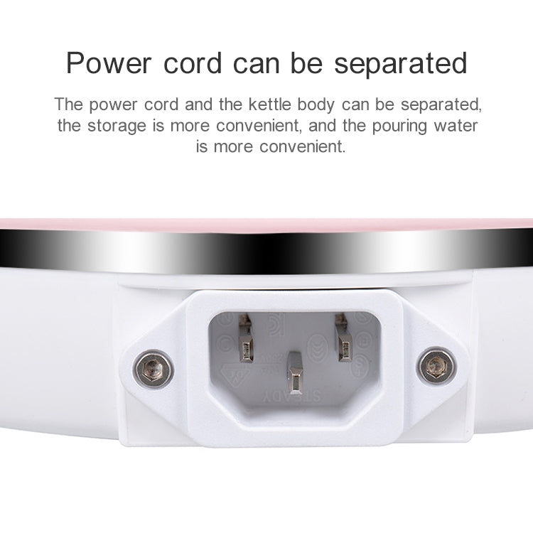 Bouilloire Électrique Pliable en Silicone, Intelligente à Température Constante pour Voyage et Camping, Spécification du cordon d'alimentation : Prise EU (Rose)