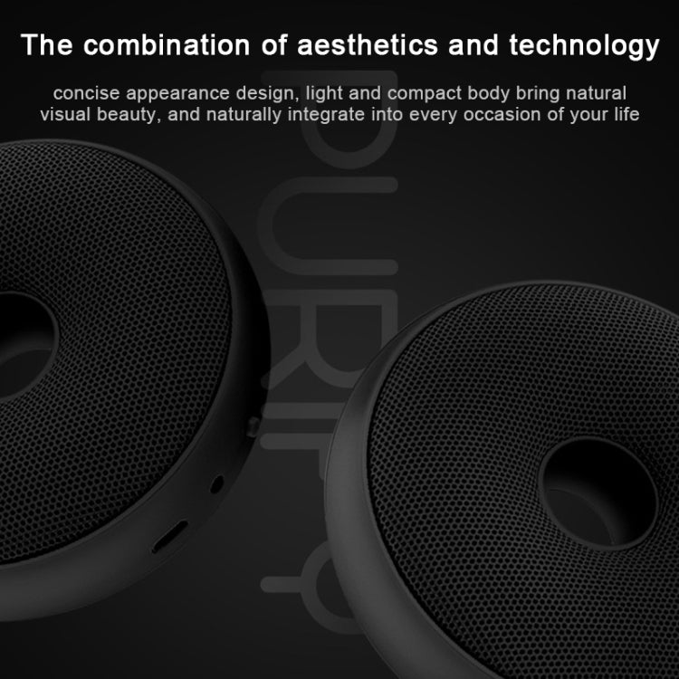 Purificateur d'air électrique portable Donut pour voiture et maison, désodorisant anionique à l'ozone (noir)