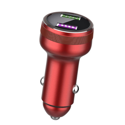 Chargeur de voiture à charge rapide double USB QIAKEY GX789 (rouge)