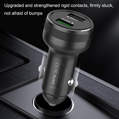 Chargeur de Voiture QIAKEY GX789 Double USB Charge Rapide (Noir)