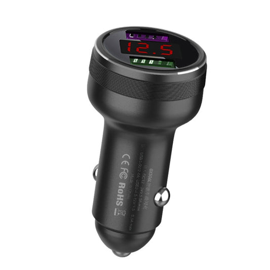 Chargeur de voiture rapide double USB QIAKEY GX506L (noir)