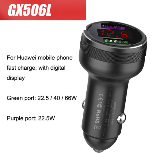 Chargeur de voiture rapide double USB QIAKEY GX506L (noir)