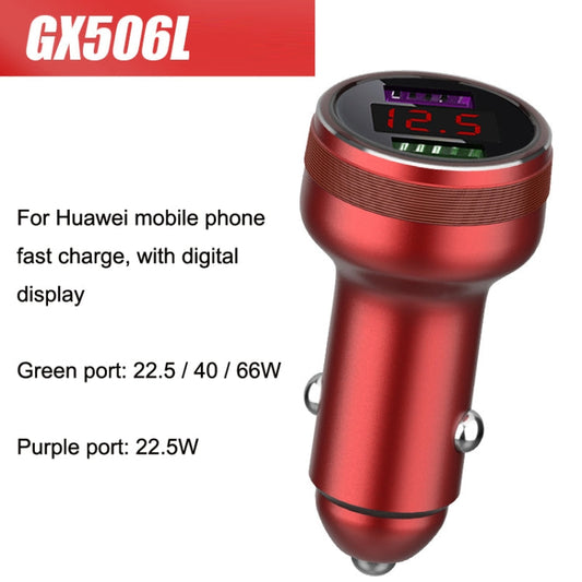 Chargeur de voiture rapide double USB QIAKEY GX506L (rouge)