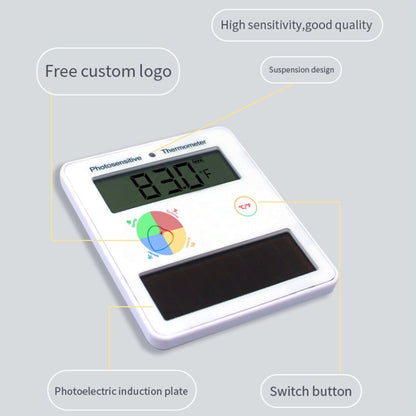 Pcsensor Fish Tank Indoor Solar Cell-free LCD High-precision Light Energy Thermometer