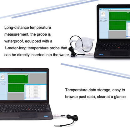 Thermomètre étanche USB TEMPer1F - Sonde de température - Surveillance d'aquarium