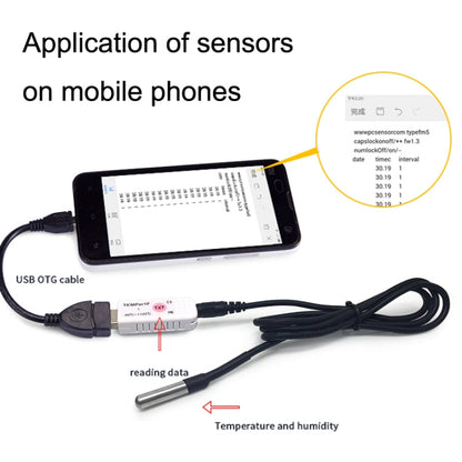 Thermomètre étanche USB TEMPer1F - Sonde de température - Surveillance d'aquarium