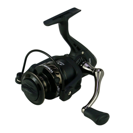 Moulinet de pêche YUMOSHI LS4000 à tête métallique pour canne à pêche (bras oscillant en métal + poignée en caoutchouc dur)