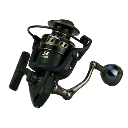 YUMOSHI LS4000 Metal Head Fishing Reel Sea Rod Spinning Reel(Metal Swing Arm+Metal Grip Pill)