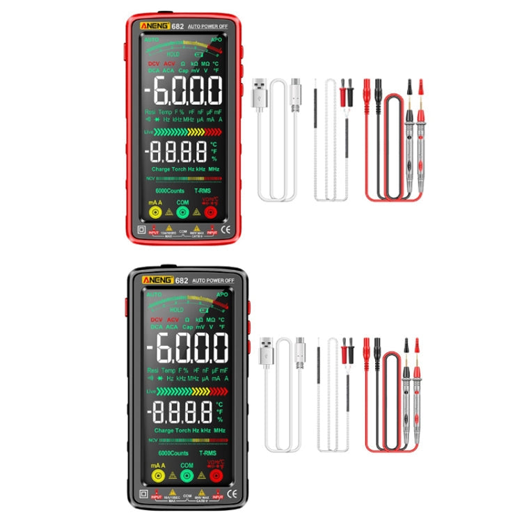 ANENG 682 Smart VA Reverse Display Automatic Range Rechargeable Multimeter(Red)