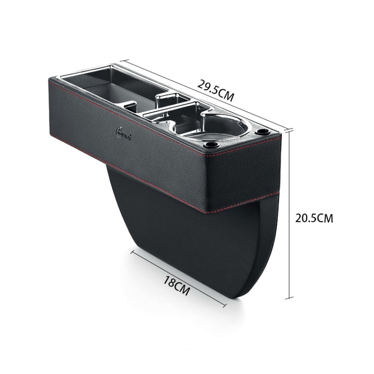 Boîte de rangement pour siège de voiture SUSISUN SNH010, Style : Chargeur USB côté conducteur (Marron)