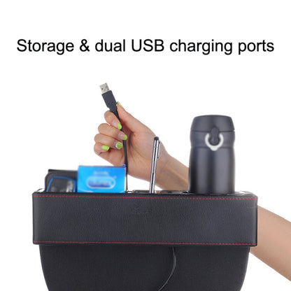 Boîte de rangement pour siège de voiture SUSISUN SNH010, Style : Charge USB avec entraînement positif (abricot)