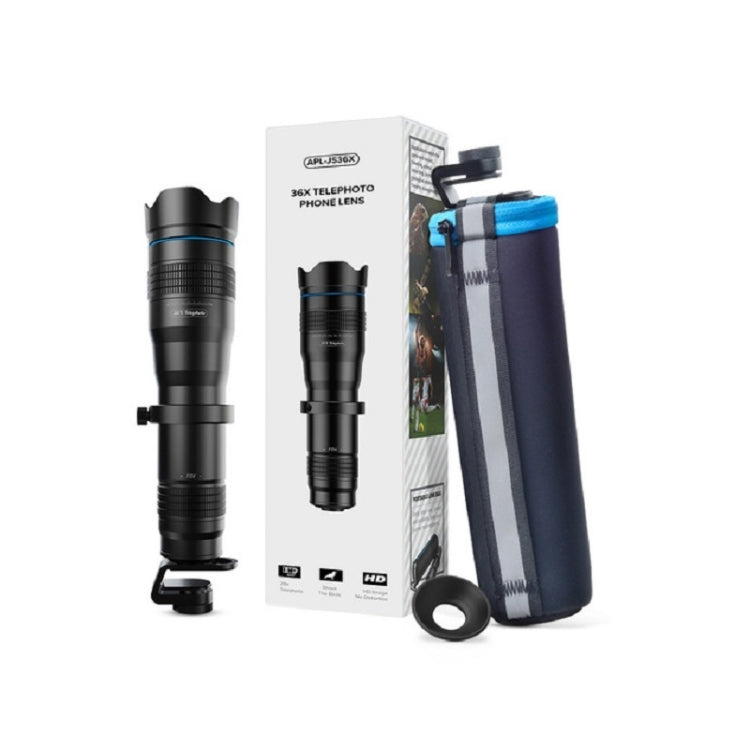 APEXEL APL-JS36XJJ04 Full Metal 36X High List Tube External Dual-tone Telescope Universal Telephoto Mobile Phone Lens