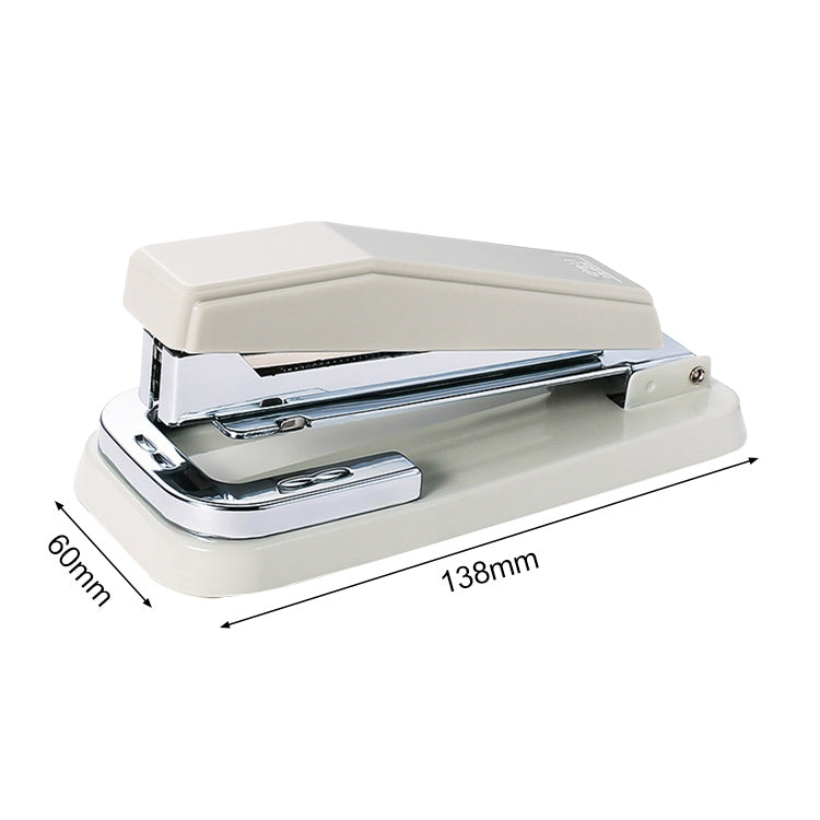 Deli 0414 Stapler Portable Rotatable Stapler 0012 Staple Nail(White)