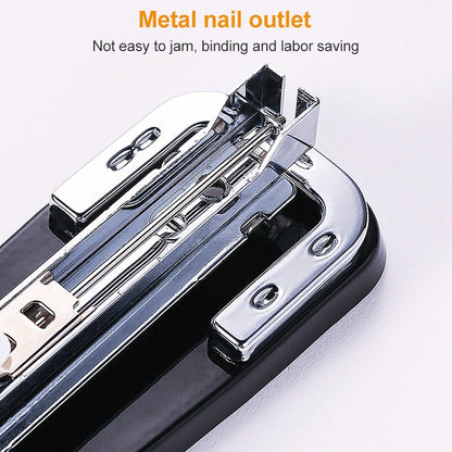 Deli 0414 Stapler Portable Rotatable Stapler 0012 Staple Nail(White)