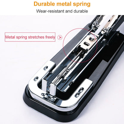 Deli 0414 Stapler Portable Rotatable Stapler 0012 Staple Nail(White)