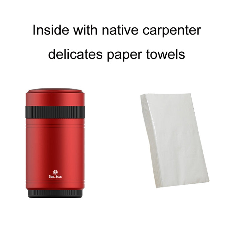 BEN.JACK Vehicle Tissue Container Multifunctional Decorative Items(Red)