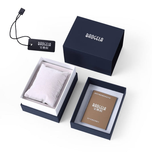 BAOGELA Paper + Sponge Square Watch Packaging Box Black Watch Gift Box, Size: 12.5 x 9.5 x 7.2cm