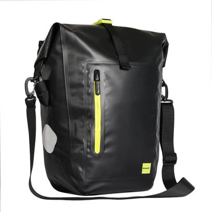Rhinowalk Bicycle Backpack Full Waterproof Shelf Bag 25L Unilateral Frame Bag Long-distance Travel Bicycle Bag(Black Green)
