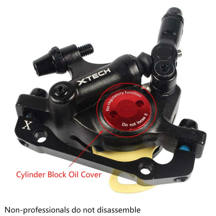 ZOOM HB100 Mountain Bike Hydraulic Brake Caliper Folding Bike Cable Pull Hydraulic Disc Brake Caliper, Style:Front(Black)