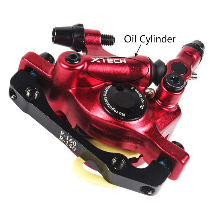 ZOOM HB100 Mountain Bike Hydraulic Brake Caliper Folding Bike Cable Pull Hydraulic Disc Brake Caliper, Style:Front(Blue)