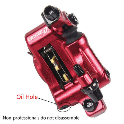 ZOOM HB100 Mountain Bike Hydraulic Brake Caliper Folding Bike Cable Pull Hydraulic Disc Brake Caliper, Style:Rear(Black)