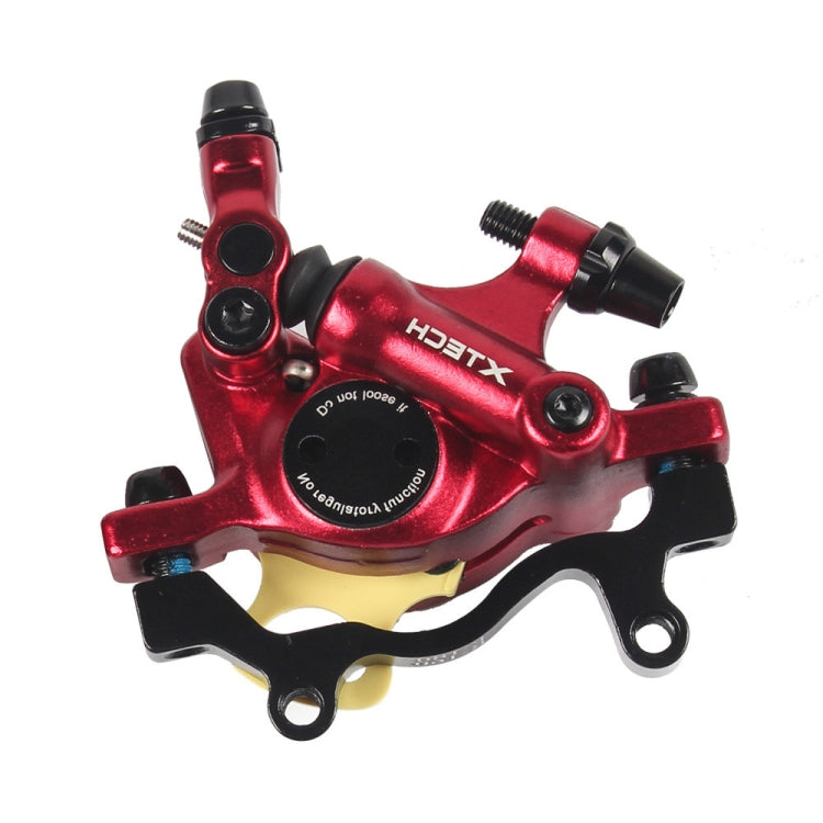 ZOOM HB100 Mountain Bike Hydraulic Brake Caliper Folding Bike Cable Pull Hydraulic Disc Brake Caliper, Style:Rear(Red)