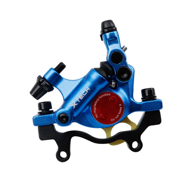 ZOOM HB100 Mountain Bike Hydraulic Brake Caliper Folding Bike Cable Pull Hydraulic Disc Brake Caliper, Style:Rear(Blue)