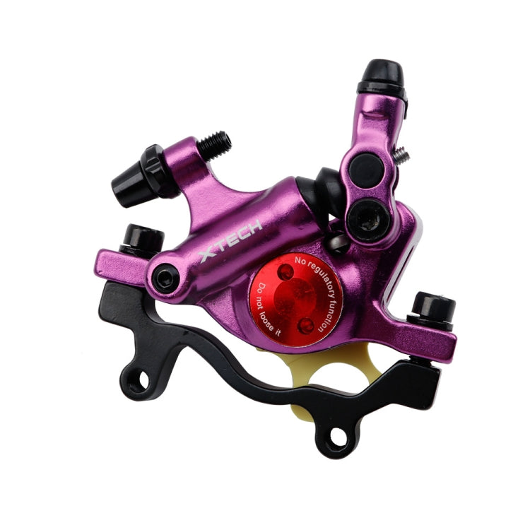 ZOOM HB100 Étrier de frein hydraulique pour VTT, étrier de frein à disque hydraulique à tirage par câble pour vélo pliant, Style:Arrière (Violet)