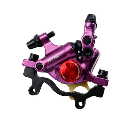 ZOOM HB100 Étrier de frein hydraulique pour VTT, étrier de frein à disque hydraulique à tirage par câble pour vélo pliant, Style:Arrière (Violet)