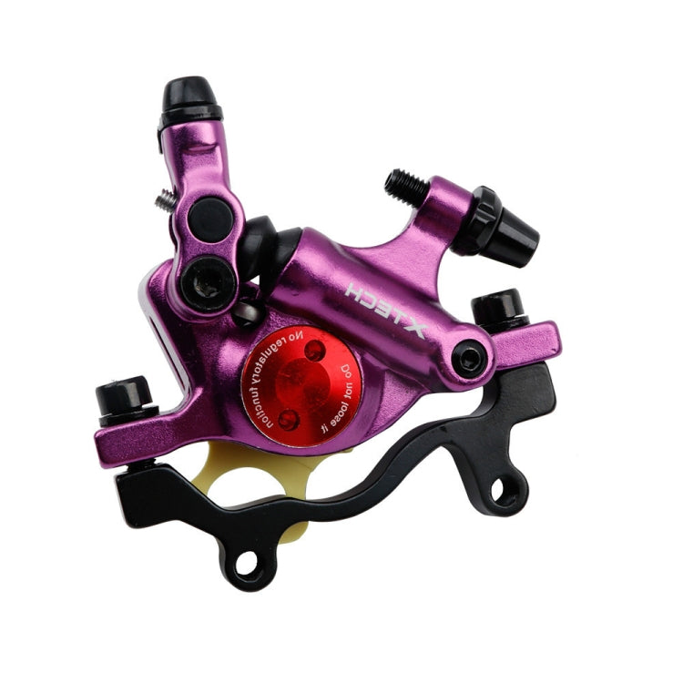 ZOOM HB100 Étrier de frein hydraulique pour VTT, étrier de frein à disque hydraulique à tirage par câble pour vélo pliant, Style:Arrière (Violet)