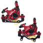ZOOM HB100 Mountain Bike Hydraulic Brake Caliper Folding Bike Cable Pull Hydraulic Disc Brake Caliper, Style:Front and Rear(Red)