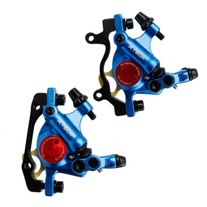 Étrier de Frein Hydraulique VTT ZOOM HB100, Étrier de Frein à Disque Hydraulique à Tirage par Câble pour Vélo Pliant, Style: Avant et Arrière (Bleu)