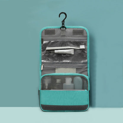 Travelsky Travel Storage Waterproof Pu Cosmetic Bag Multifunctional Folding Large Capacity Toiletry Bag(Turquoise)