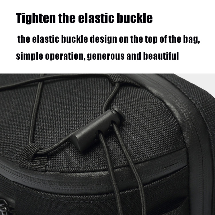 Ozuko 9340 Men Waist Bag Multifunctional Chest Bag Sports Waterproof Shoulder Messenger Bag(Black)