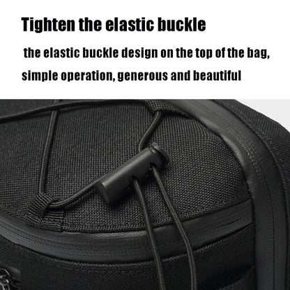 Ozuko 9340 Men Waist Bag Multifunctional Chest Bag Sports Waterproof Shoulder Messenger Bag(Black)