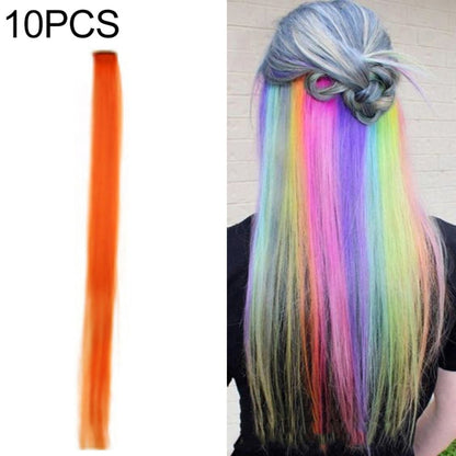 10 PCS Chemical Fiber Wig One-Step Gradient Color Single Card Wig, Stretched Length:24inches(42#)