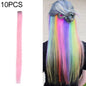 10 PCS Chemical Fiber Wig One-Step Gradient Color Single Card Wig, Stretched Length:24inches(50#)