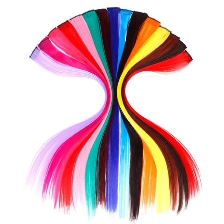 10 PCS Chemical Fiber Wig One-Step Gradient Color Single Card Wig, Stretched Length:24inches(33#)