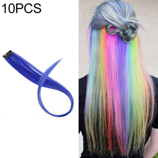 10 PCS Chemical Fiber Wig One-Step Gradient Color Single Card Wig, Stretched Length:24inches(38#)