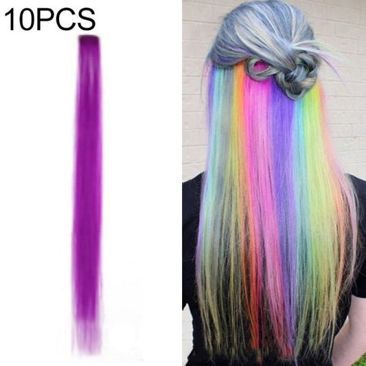 10 PCS Chemical Fiber Wig One-Step Gradient Color Single Card Wig, Stretched Length:24inches(29#)