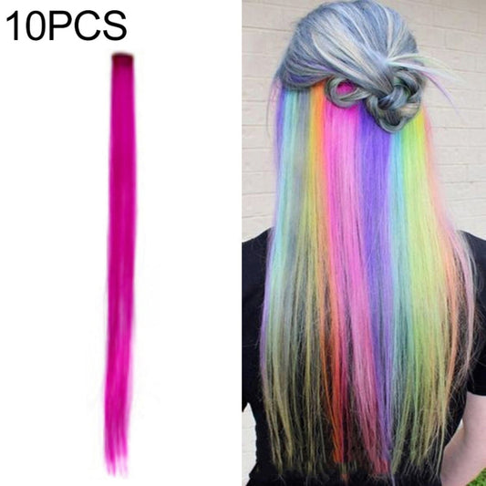 10 PCS Chemical Fiber Wig One-Step Gradient Color Single Card Wig, Stretched Length:24inches(34#)