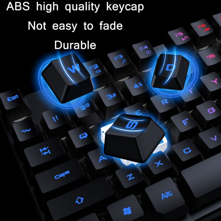 X-L SWAB GX50 Computer Manipulator Feel Wired Keyboard + Macro Programming Mouse, Color： Black Mixed Light