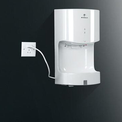 MODUN Sèche-mains intelligent entièrement automatique à grande vitesse, chaud et froid, pour toilettes, taille : 250*165*470MM (blanc)