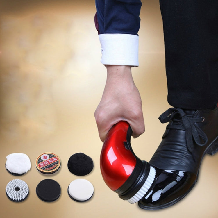 CNaier AE-710 Portable Handheld Automatic Electric Shoe Brush Shine Polisher(Silver)