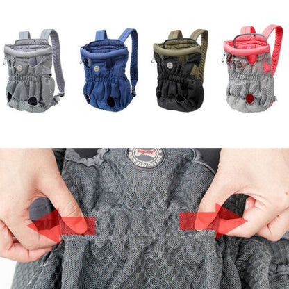 Sac à dos de transport pour animaux de compagnie Doglemi, sac à bandoulière pour chien, maille respirante pour chien et chat, taille : M (bleu)